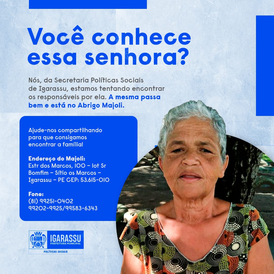 Idosa resgatada em Igarassu reencontra o filho após campanha em redes sociais