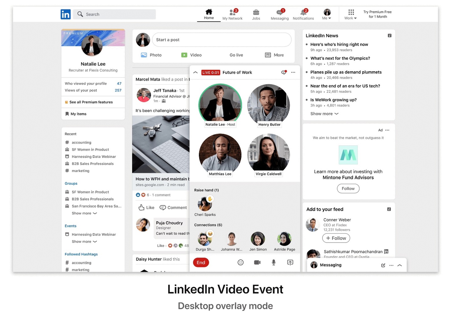 LinkedIn salas de vídeo