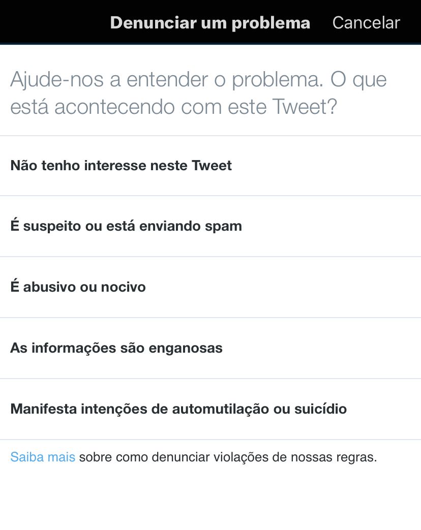 Ferramenta de denúncia de fake news no Twitter