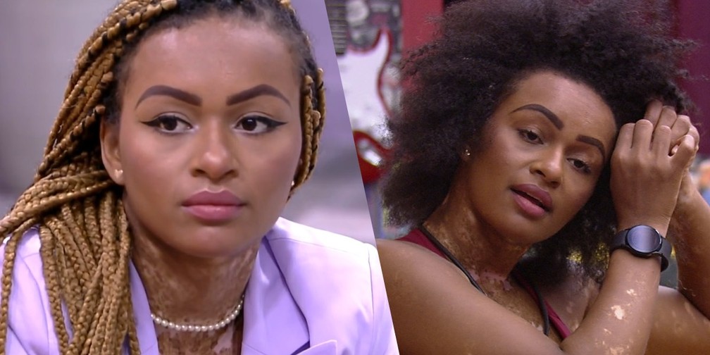 O antes e o depois no visual de Natália, no BBB22