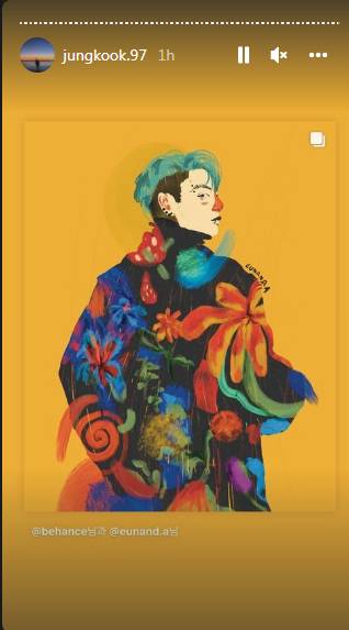 Jungkook do BTS compartilha arte de fã brasileira