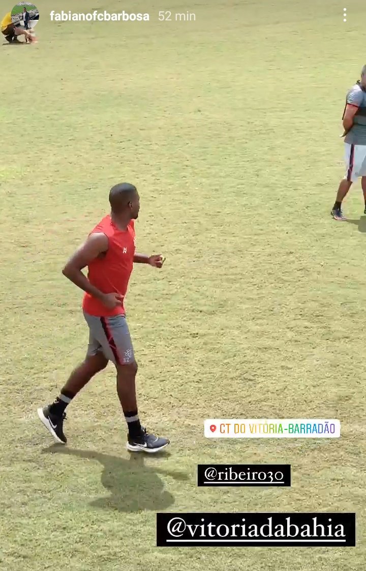 Rafael Ribeiro treinando no Vitória