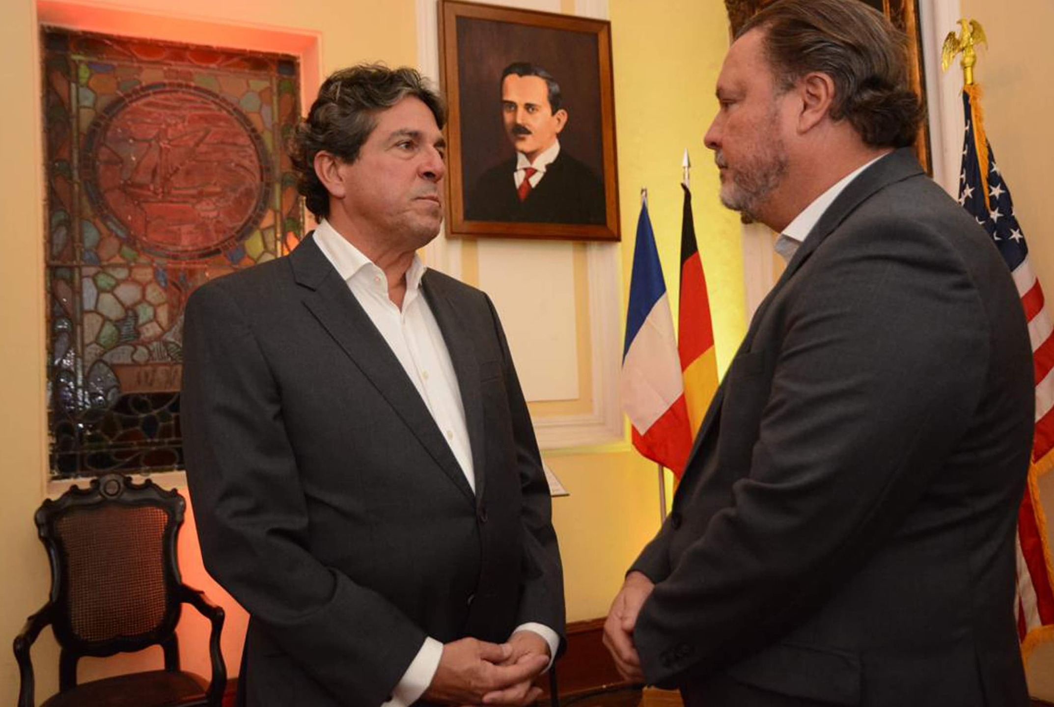 Presidente do Grupo EQM, Eduardo de Queiroz Monteiro e o bisneto de José Pessoa de Queiroz e cônsul A.H da Áustria, Ricardo Pessoa de Queiroz 