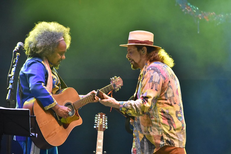 Chico César e Geraldo Azevedo, em show no FIG 2022