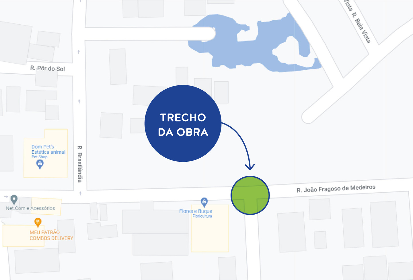 Trecho da obra da Compesa no bairro de Candeiras 