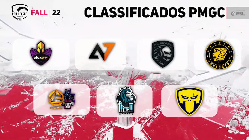 Classificados para o mundial de PUBG Mobile de 2022, na Tailândia