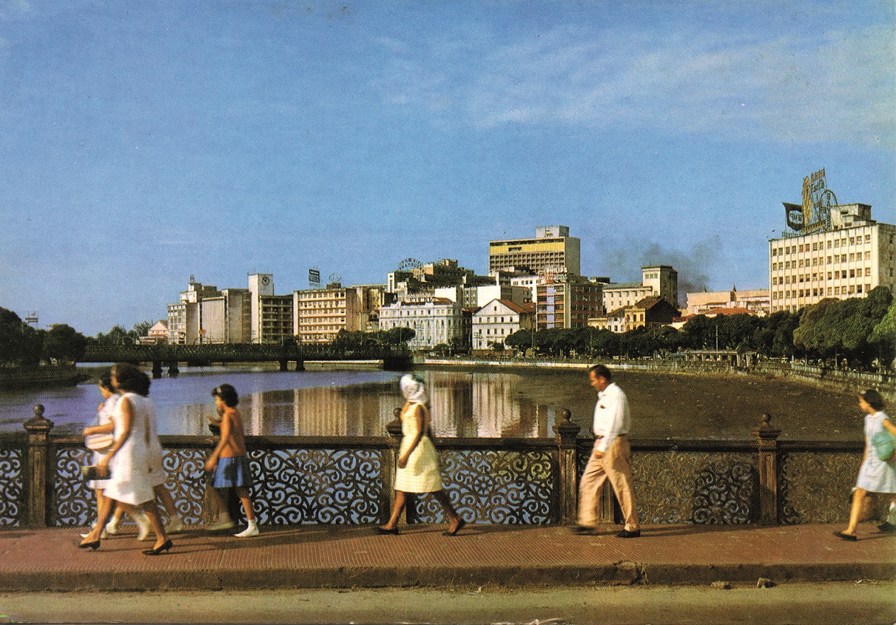 Ponte 6 de Março na década de 1970