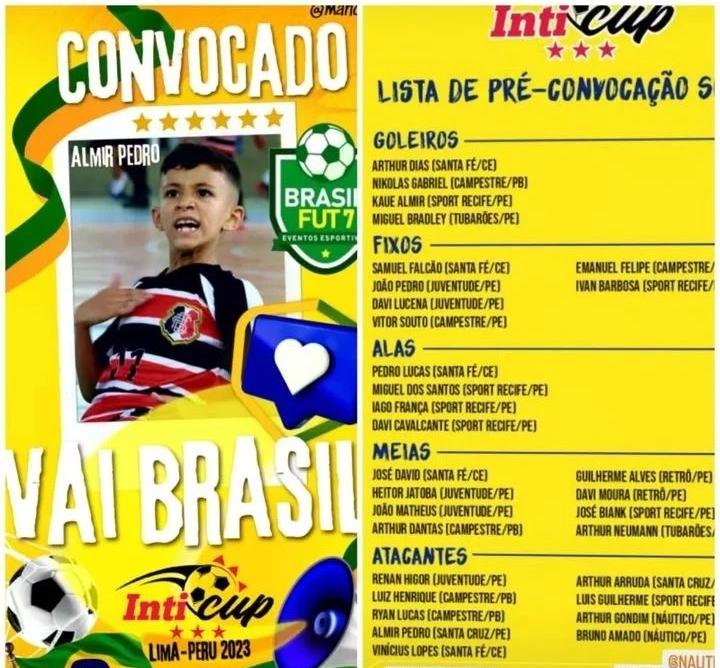 convocação fut7 sub-10 inti cup