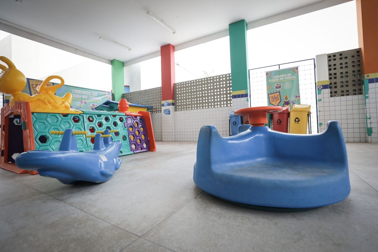 O espaço atendeu famílias de catadores cadastrados e ambulantes que quizeram, espontaneamente, deixar os seus filhos para irem trabalhar