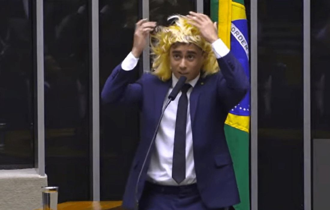 Nikolas Ferreira (PL) em fala transfóbica na Câmara do Deputados