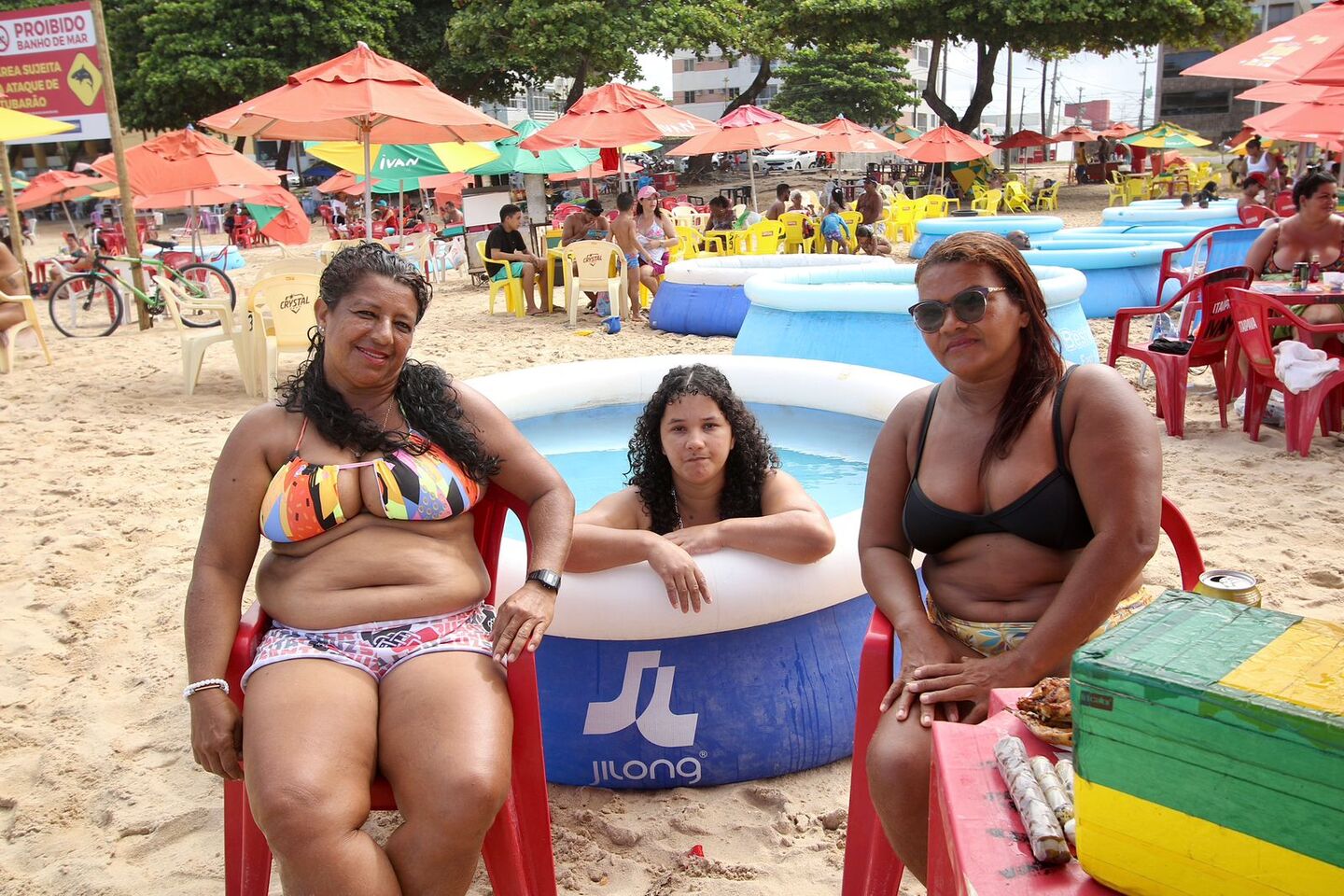 Margarida e Luziene optaram por passar o feriado de Tiradentes na Praia de Piedade