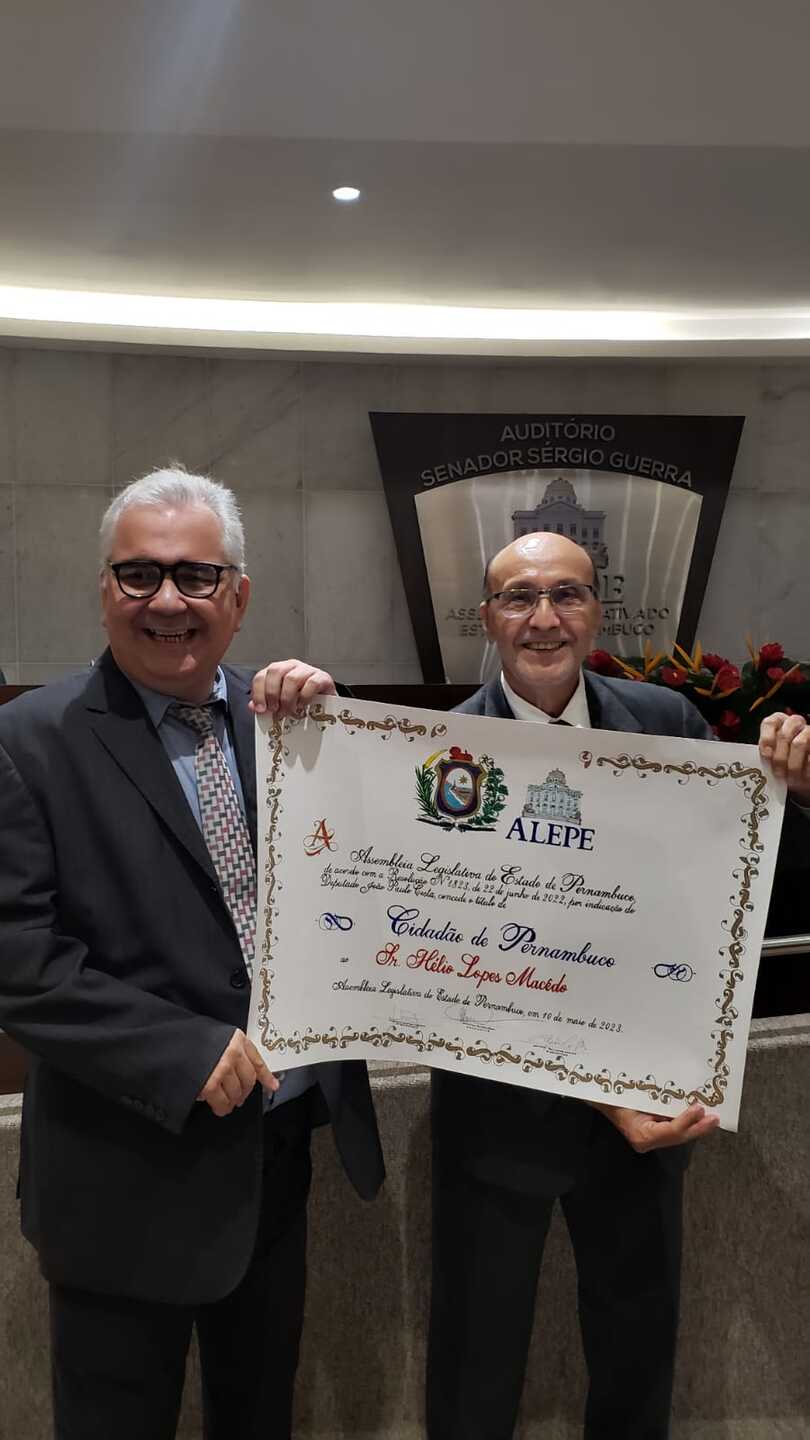 Radialista André Luiz e Hélio Macedo 