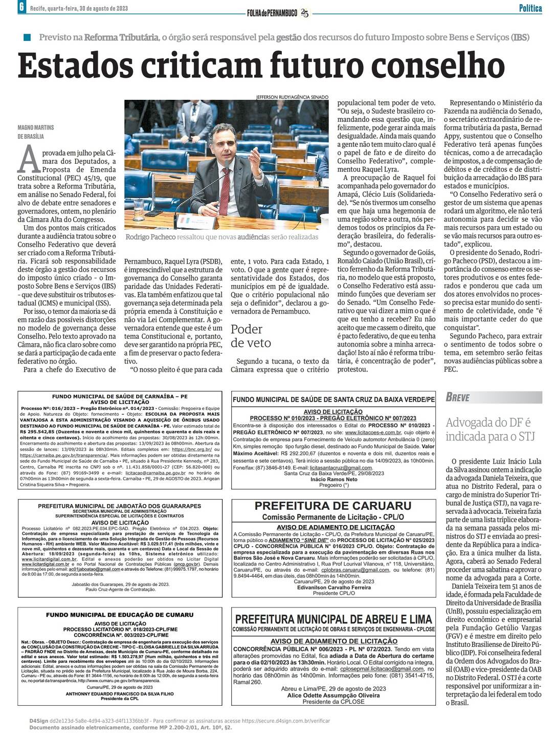 Folha PE - Jornal do dia 30 de agosto de 2023