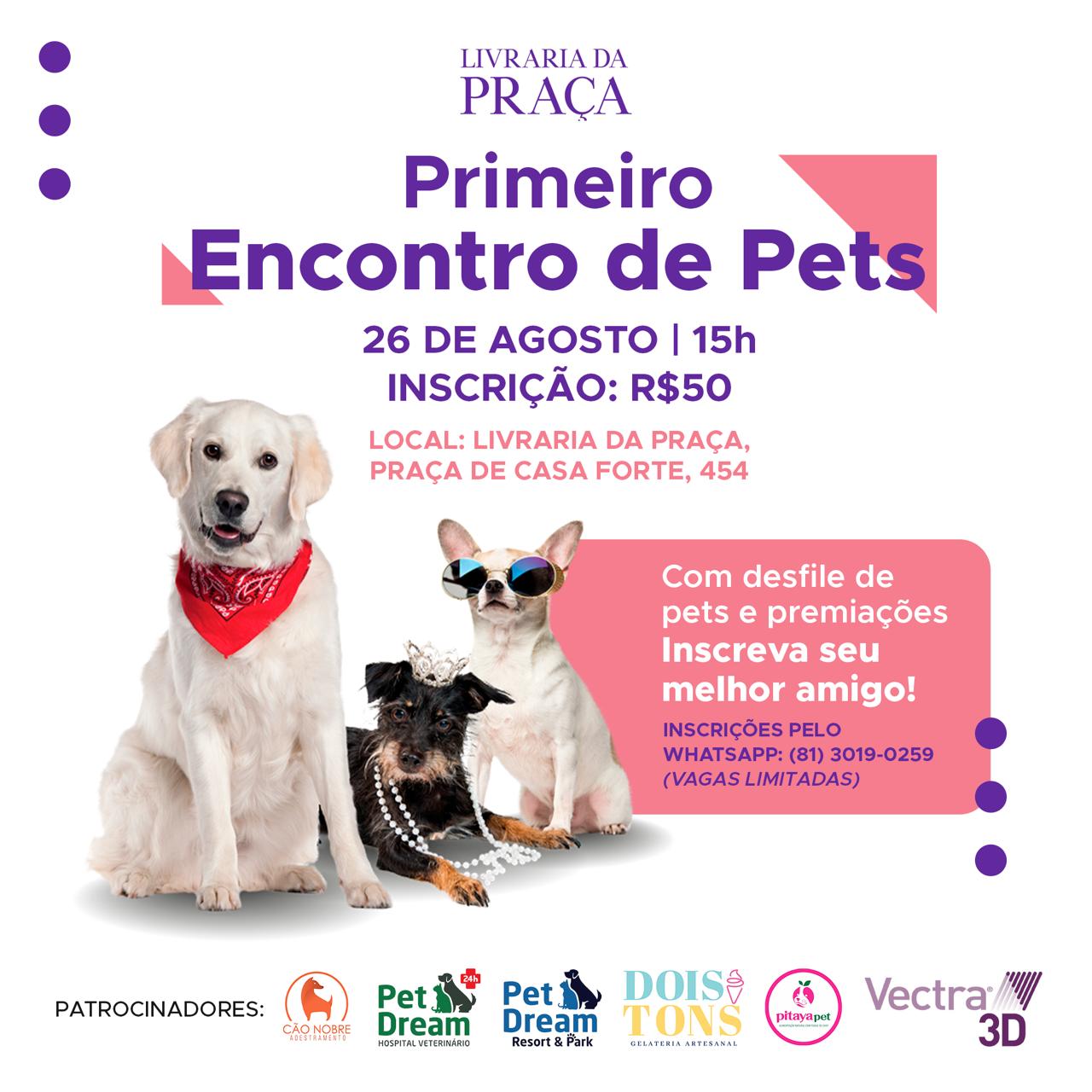 Concurso pet na Livraria da Praça, em Casa Forte