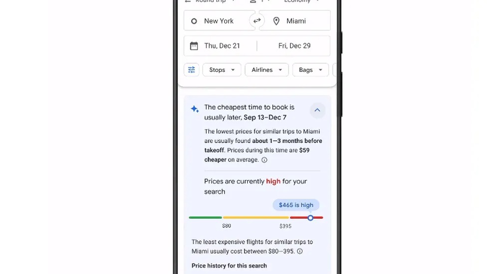 Plataforma do Google Flights indica qual o momento ideal para reservar voos