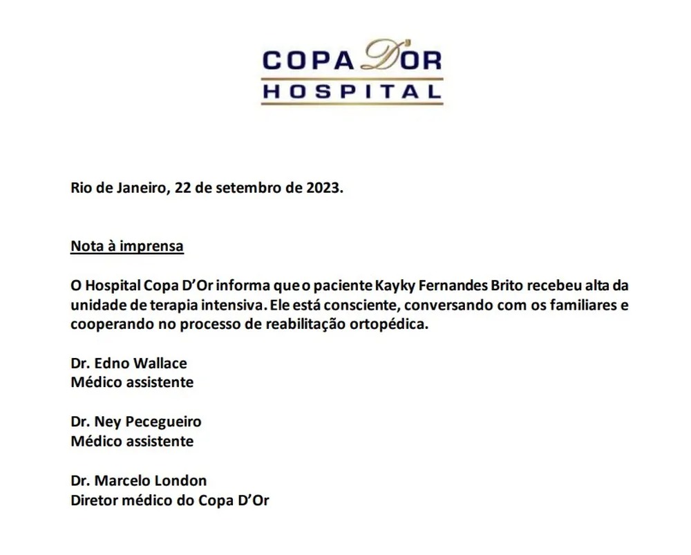 Nota do hospital