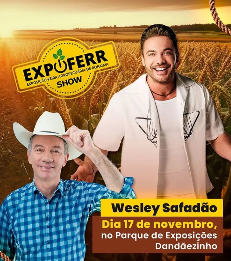 O governador de Roraima, Antônio Denarium, divulga show de Wesley Safadão