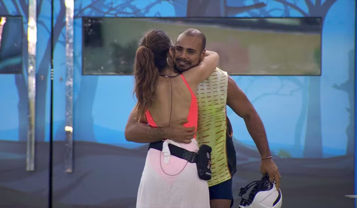 Wanessa Camargo abraça Marcus Vinicius BBB 24