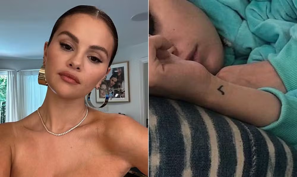 Selena Gomez mostra a tatuagem no pulso 