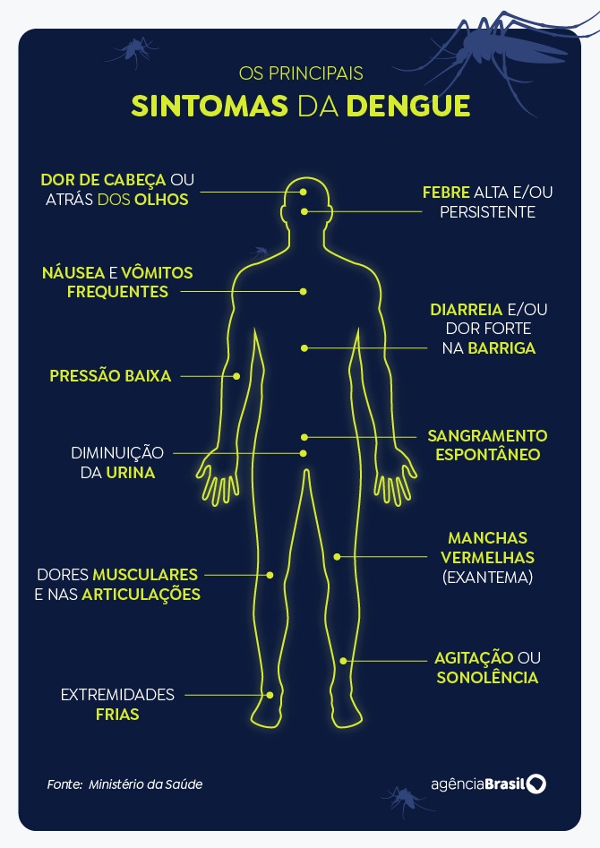 Sintomas da dengue