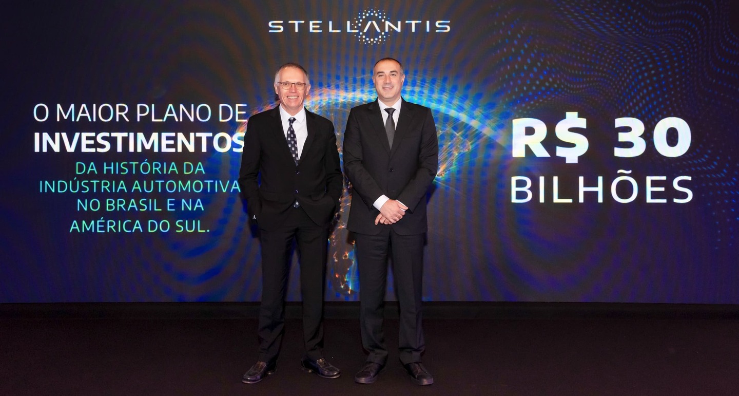 CEO da Stellantis, Carlos Tavares, e Emanuele Cappellano, COO para a América do Sul da marca