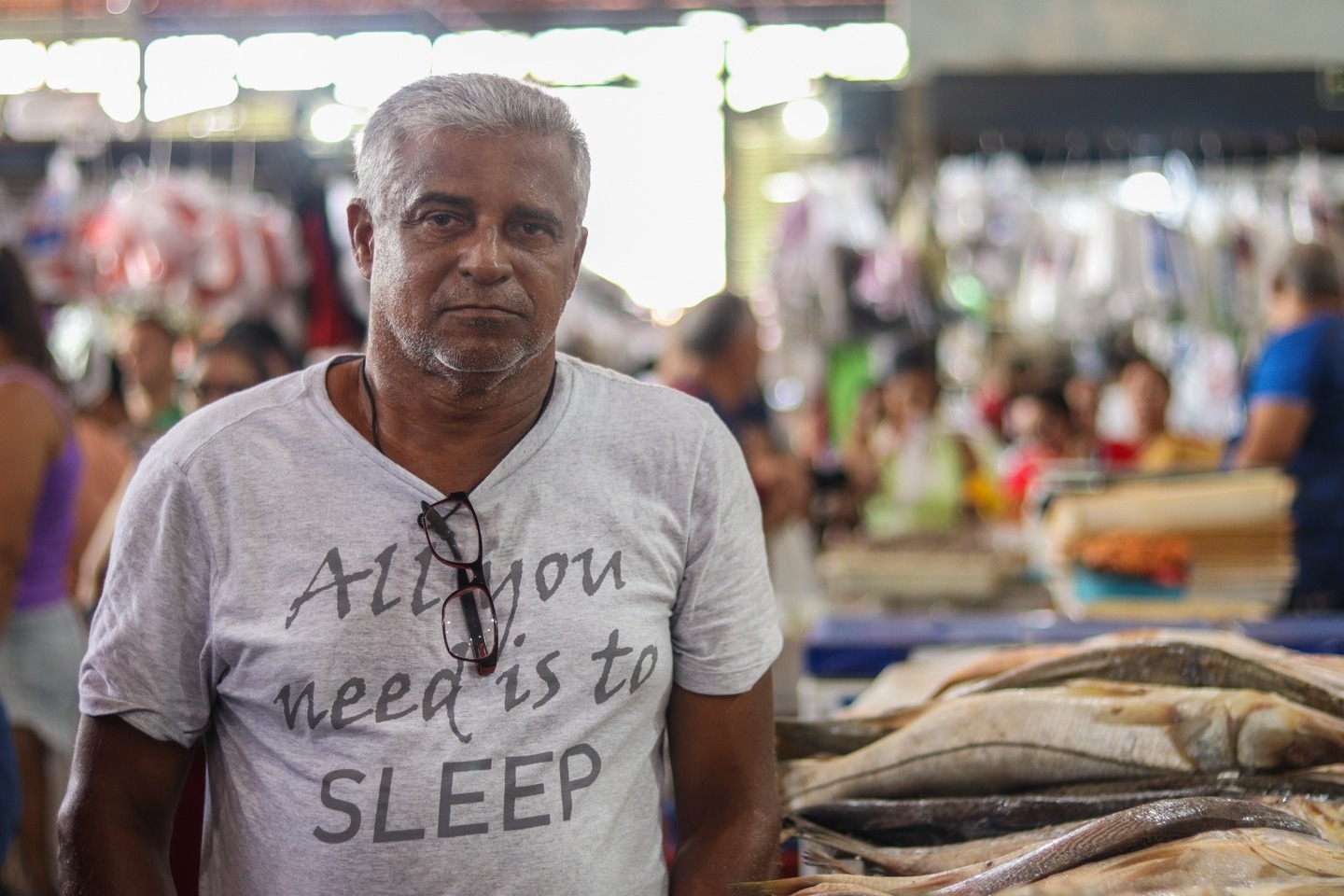 Julisson Santana aproveitou o peixe no Mercado de São José 