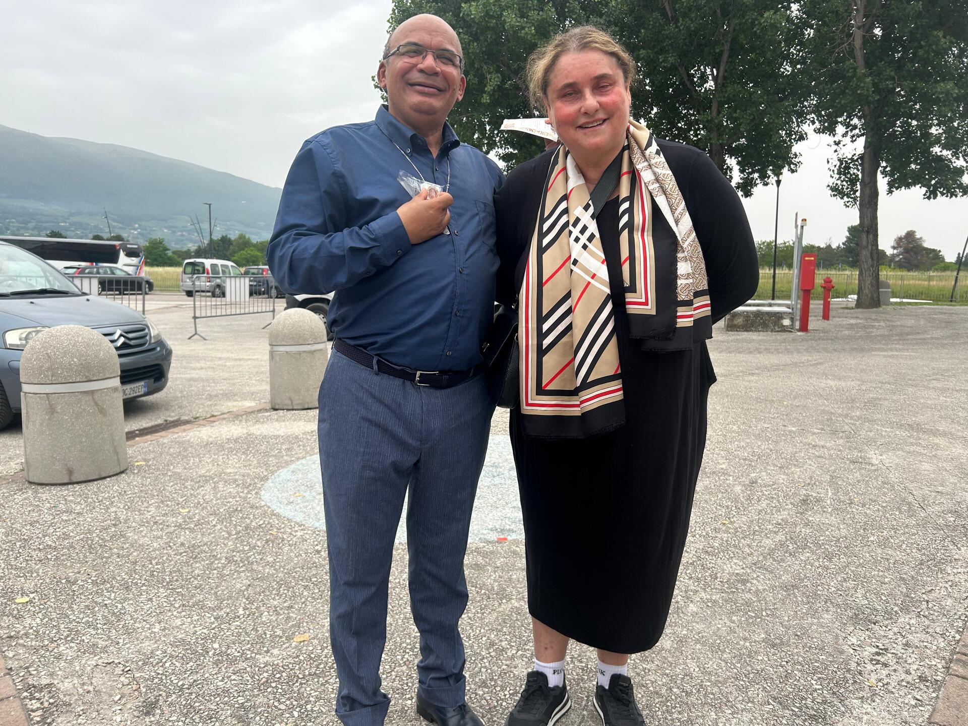 Gilberto Barbosa, fundador da Obra de Maria, e Antonia Salzano, mãe do beato Carlo Acutis