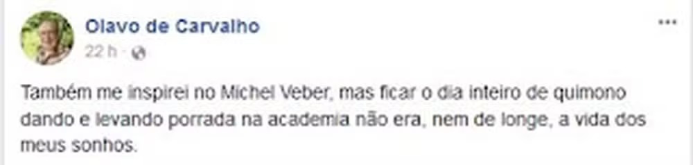 Post de Olavo de Carvalho