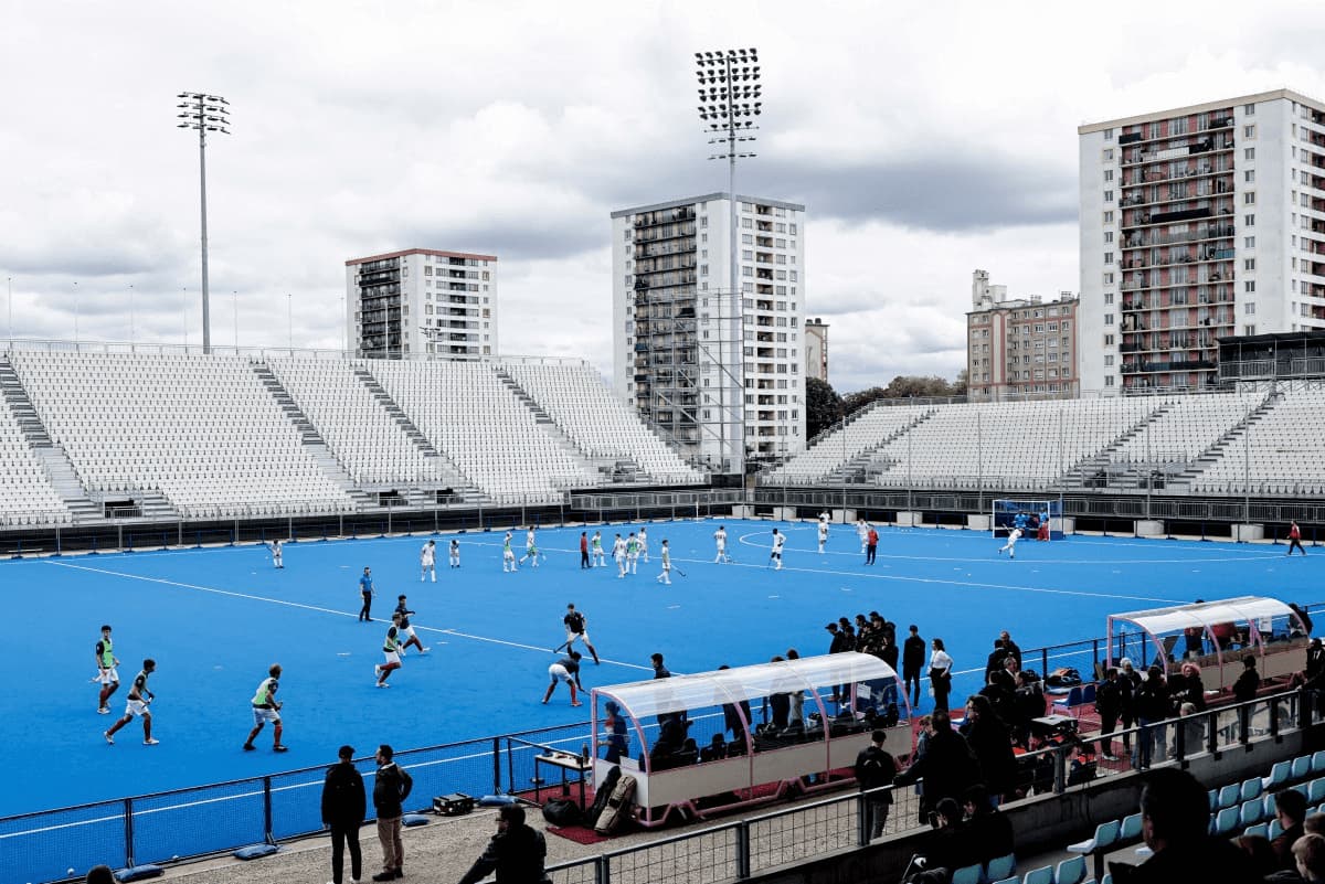 Estádio Yves-du-Manoir em Colombes, nos arredores de Paris, em 4 de maio de 2024