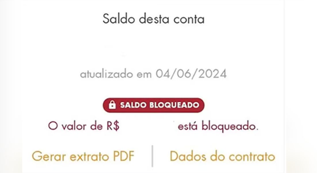 Saldo bloqueado FGTS