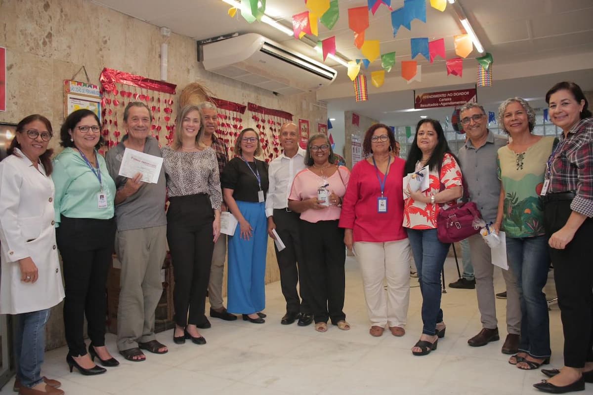 Dia Mundial do Doador de Sangue: Seis doadores foram homenageados pelo Hemope.