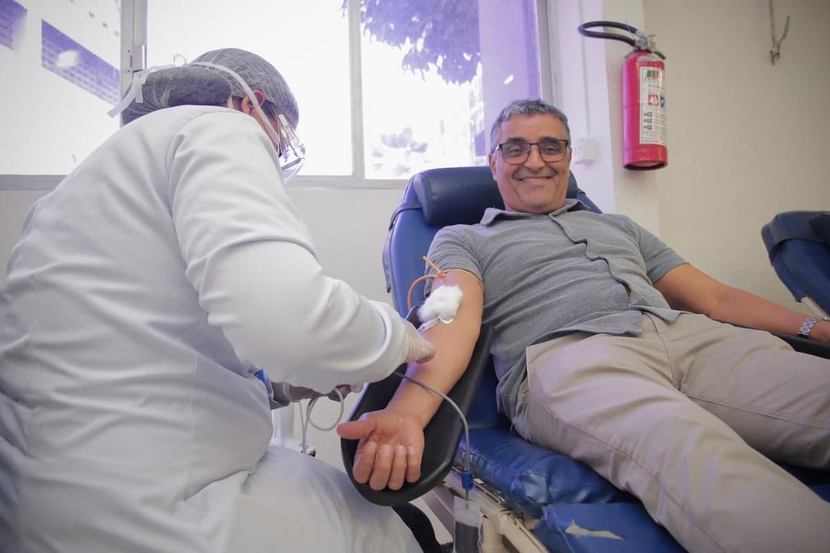 Dimas Alberto de Assis, de 58 anos. Doador universal (O+) de sangue fenotipado.