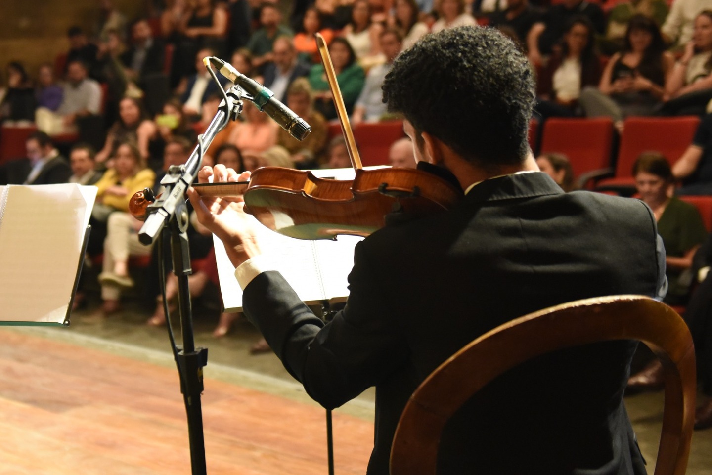 Quinteto de cordas da Orquestra Criança Cidadã.