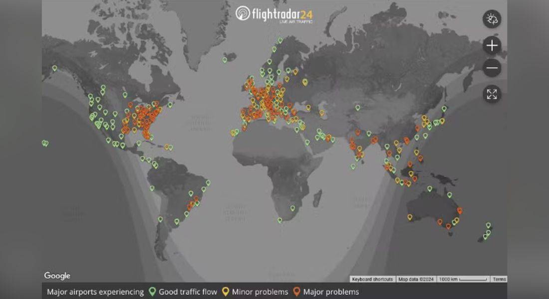 Mapa aponta aeroportos mais afetados por apagão cibernético