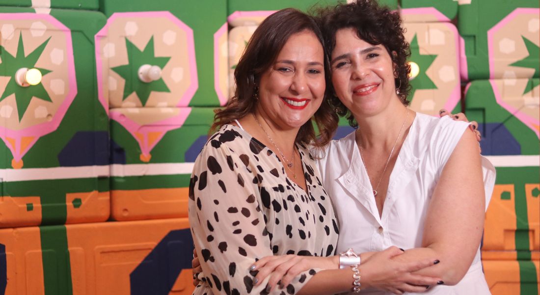 Luciana Félix, diretora do Paço, ao lado de Cecília Moraes, filha de Moraes Moreira