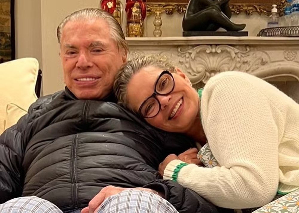 Silvio Santos e a filha Cintia Abravanel