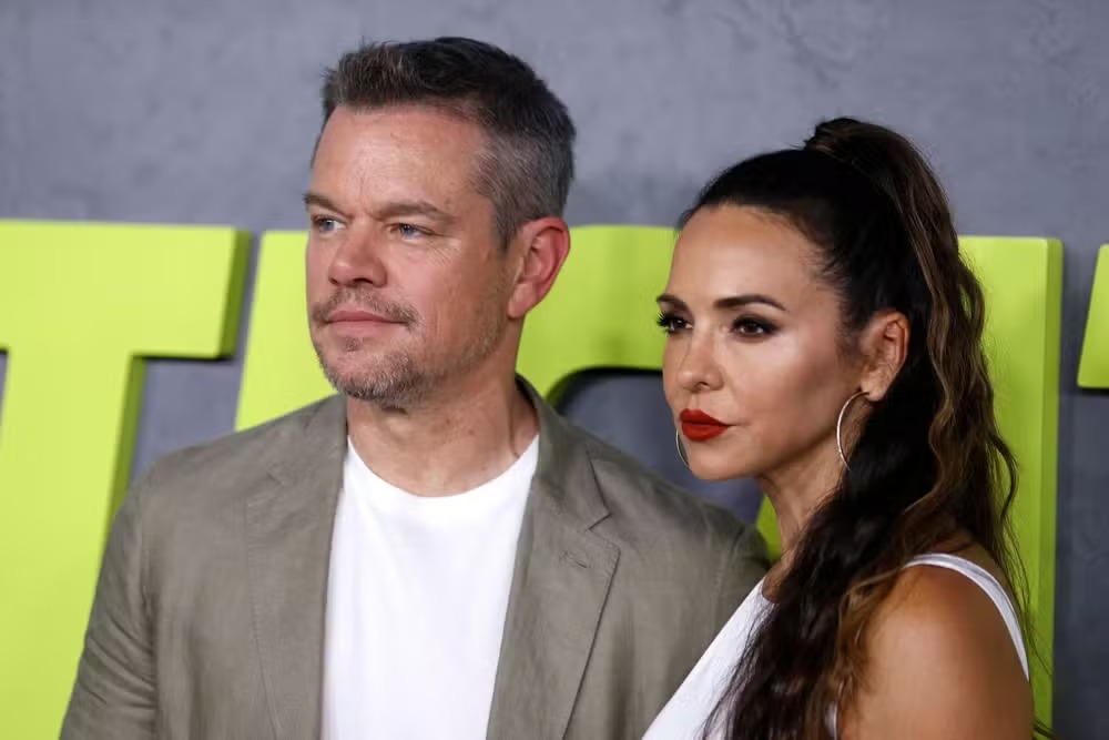 Matt Damon e a esposa, Luciana Barroso 