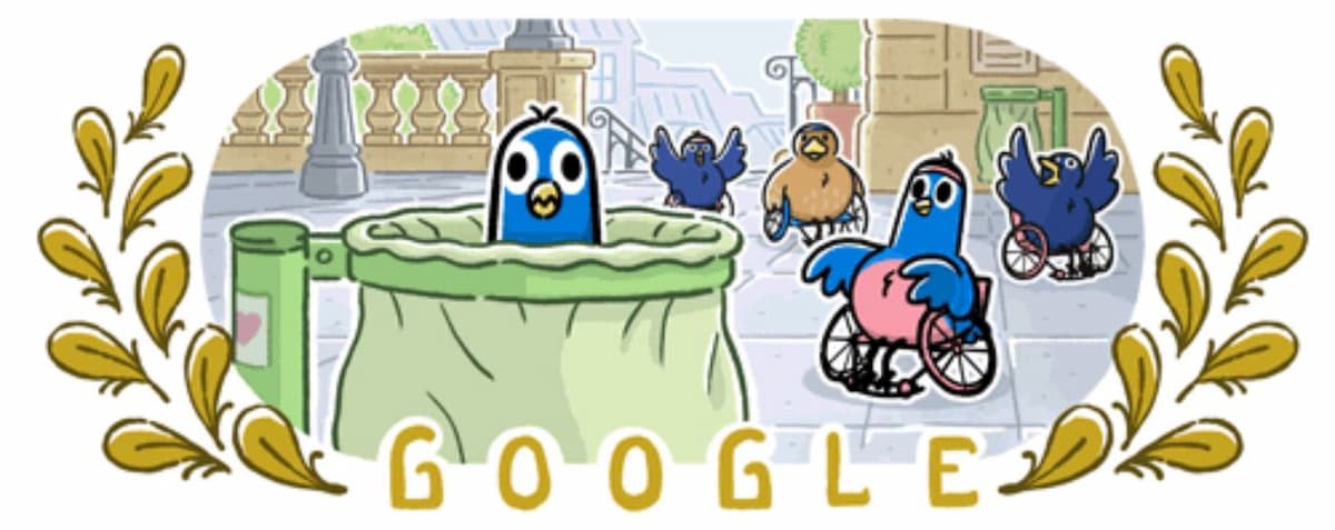  Novo doodle da homepage do Google homenageia o basquete em cadeira de rodas