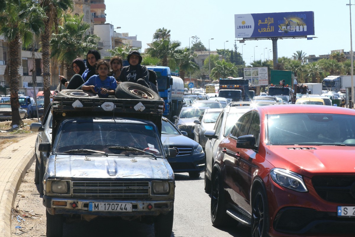 Integrantes do Hezbollah nas ruas do Líbano