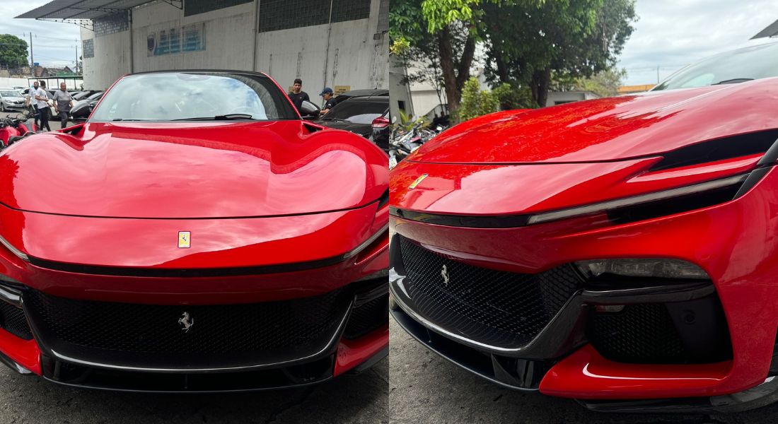 Ferrari apreendida pela Polícia Civil