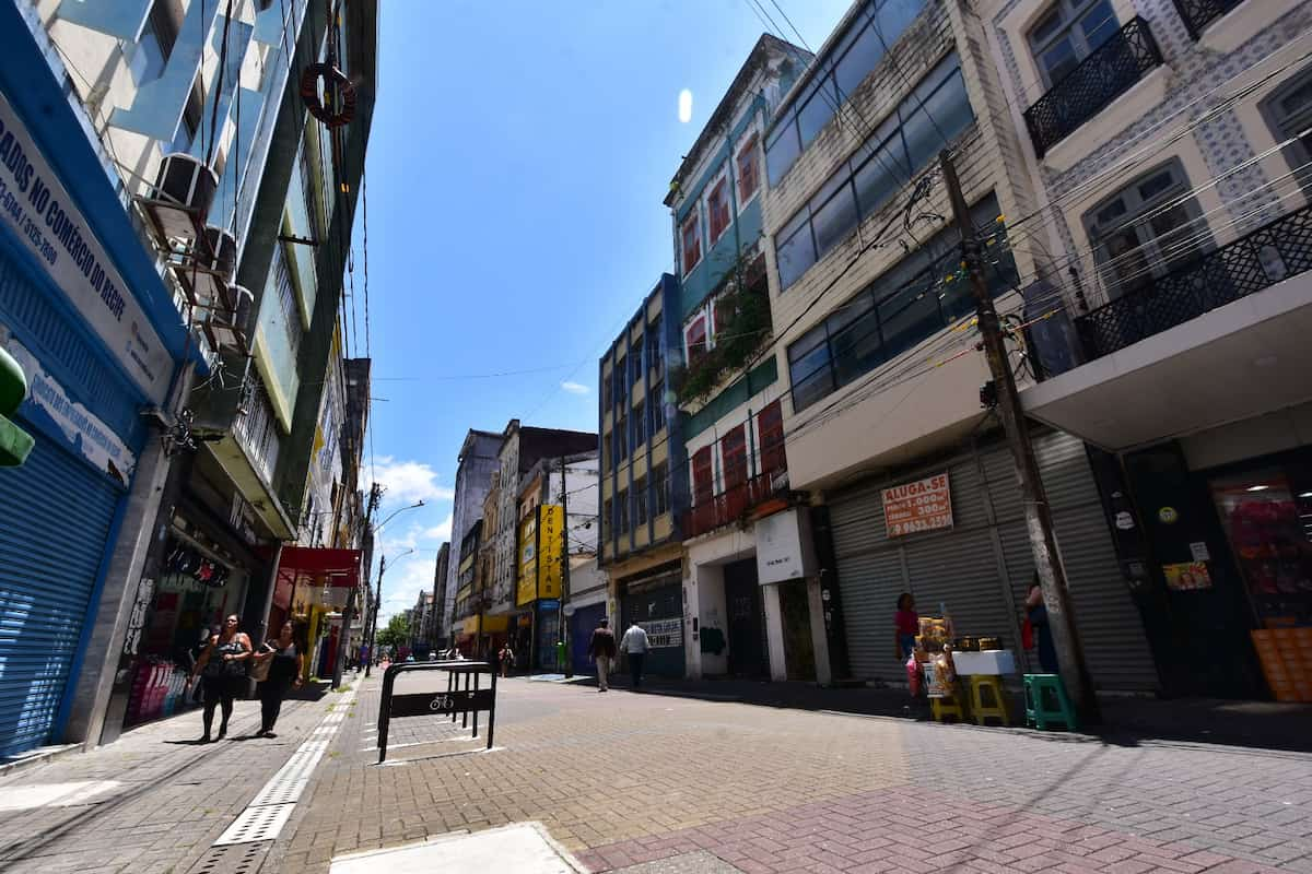 Rua da Imperatriz, no bairro Boa Vista, centro do Recife. 