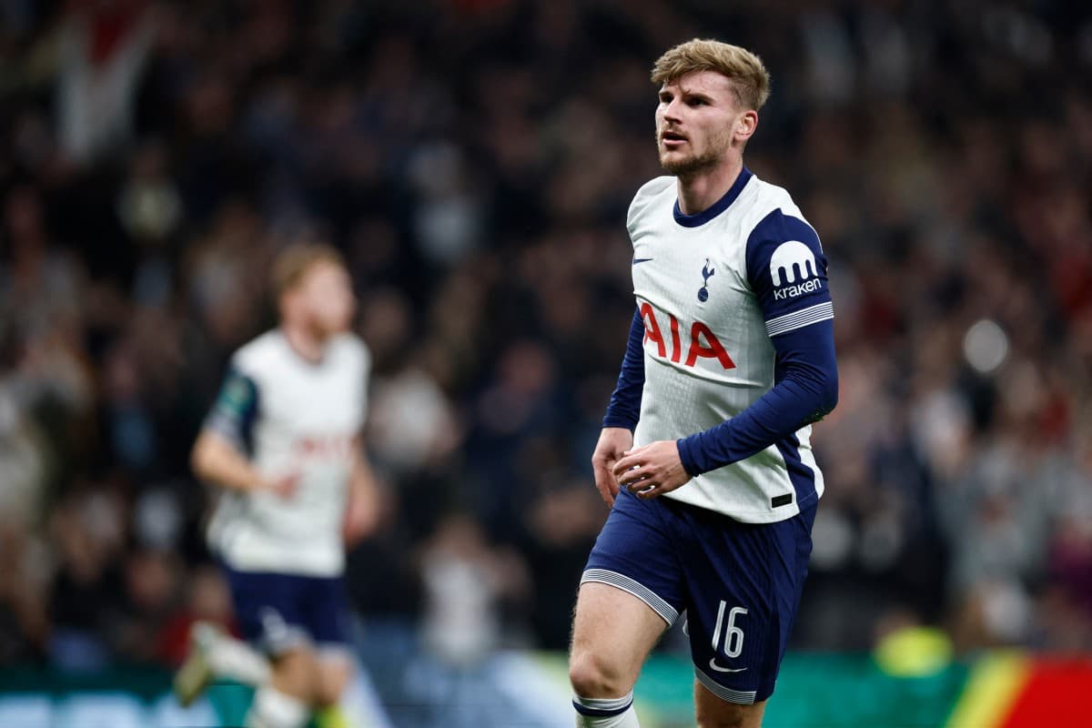 Timo Werner, autor do primeiro gol da partida entre Tottenham e Manchester City