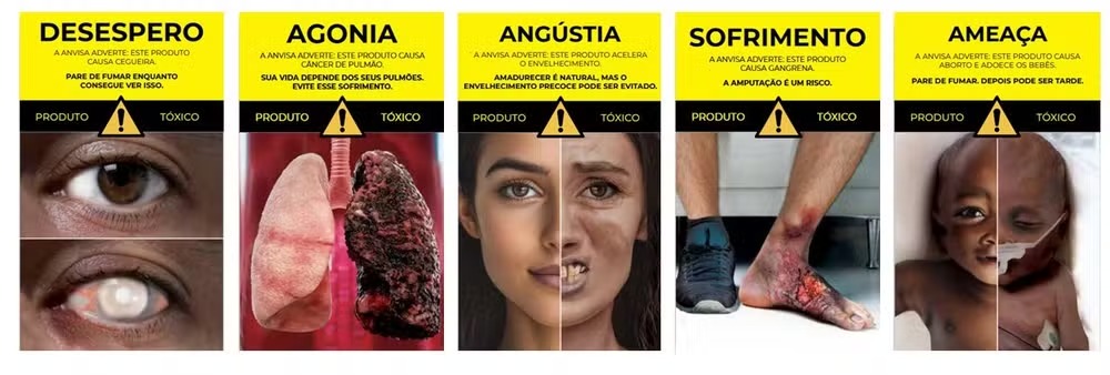 Novas advertências para embalagens de tabaco