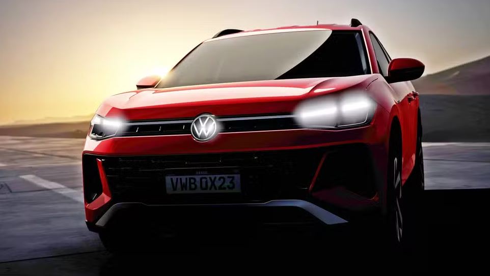 Um pouco do desgin do Volkswagen Tera foi mostrado no Teaser oficial que a marca lançou sobre o novo SUV. 