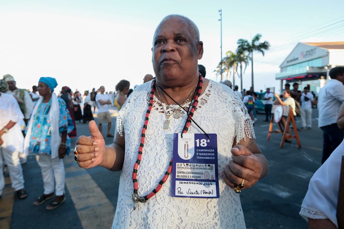 Pai Vicente, do Ilé Àse Oba Aganju, no Recife