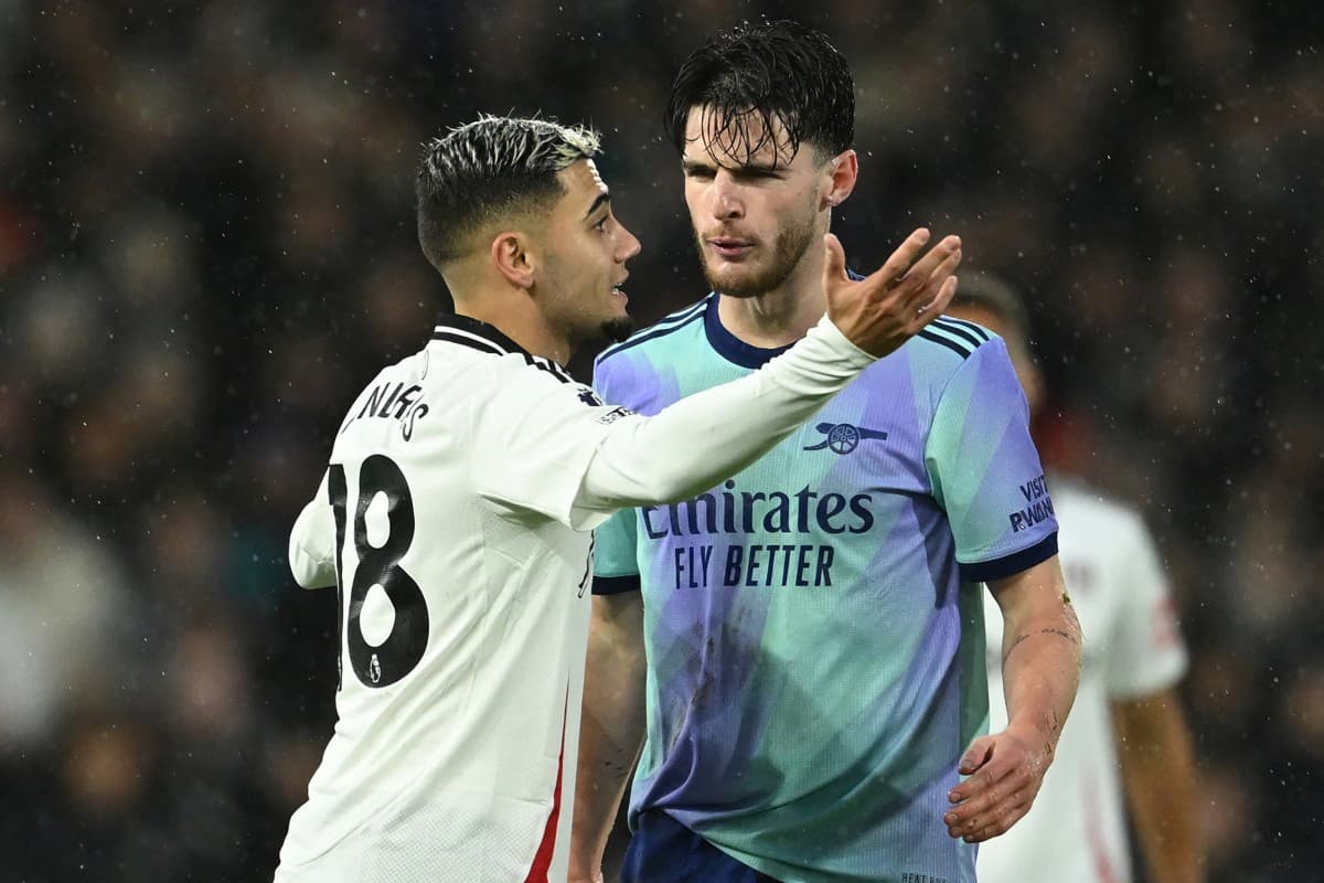 Lance do jogo entre Fulham e Arsenal 