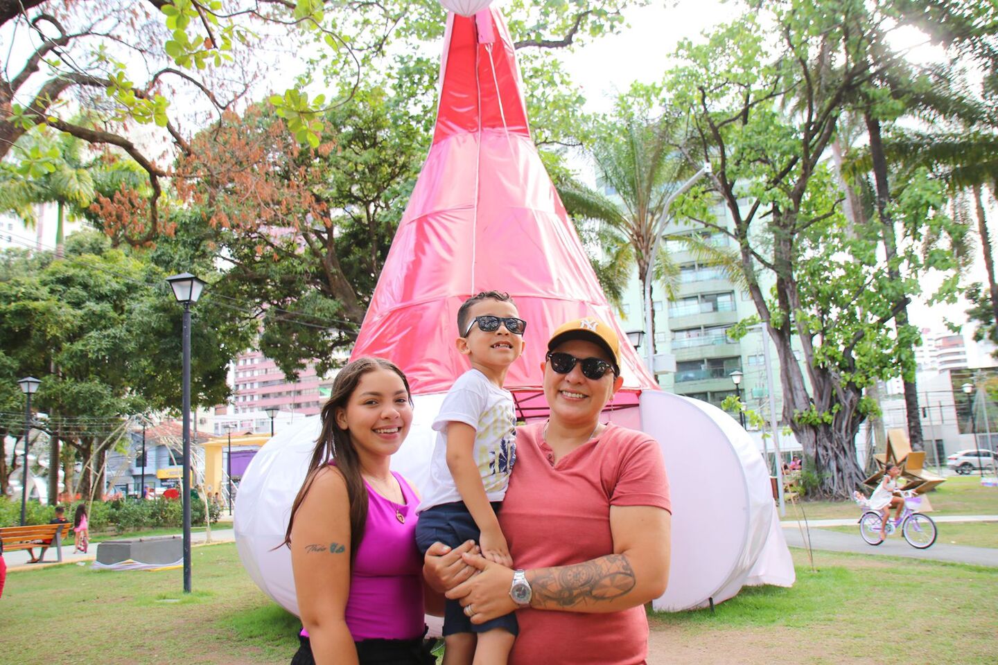 Monique Rocha foi ao Parque da Tamarineira com a família