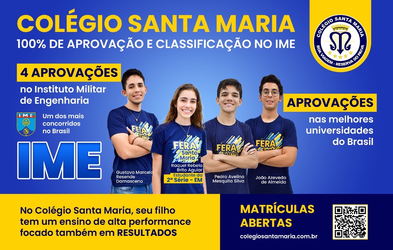 Colégio Santa Maria: excelência que transforma empenho em aprovação