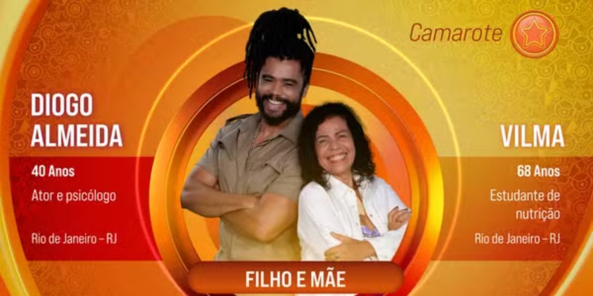 Diogo Almeida e Vilma dupla do BBB 25