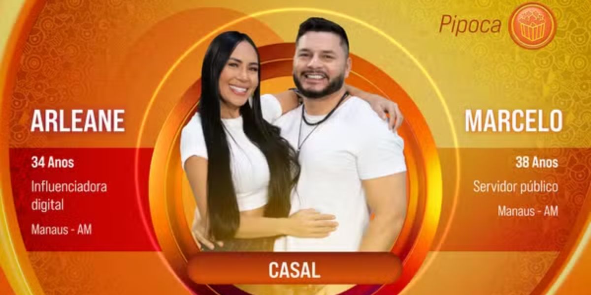 Arleane e Marcelo são dupla no BBB 25